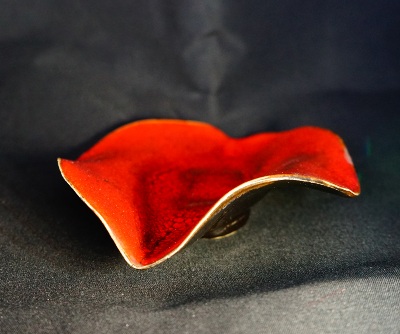 Takadai Henkei aka raku oki - Détail céramique - Daijobu Pottery