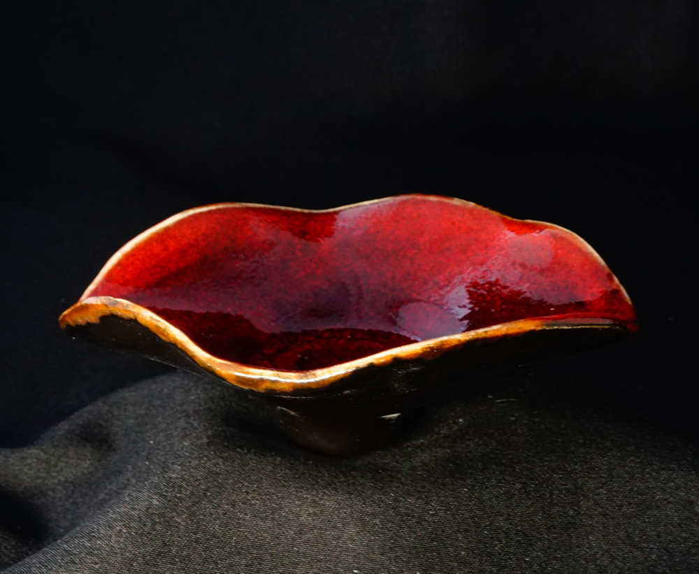 Takadai Mamezara Aka Henkei - Poterie fait main - Daijobu