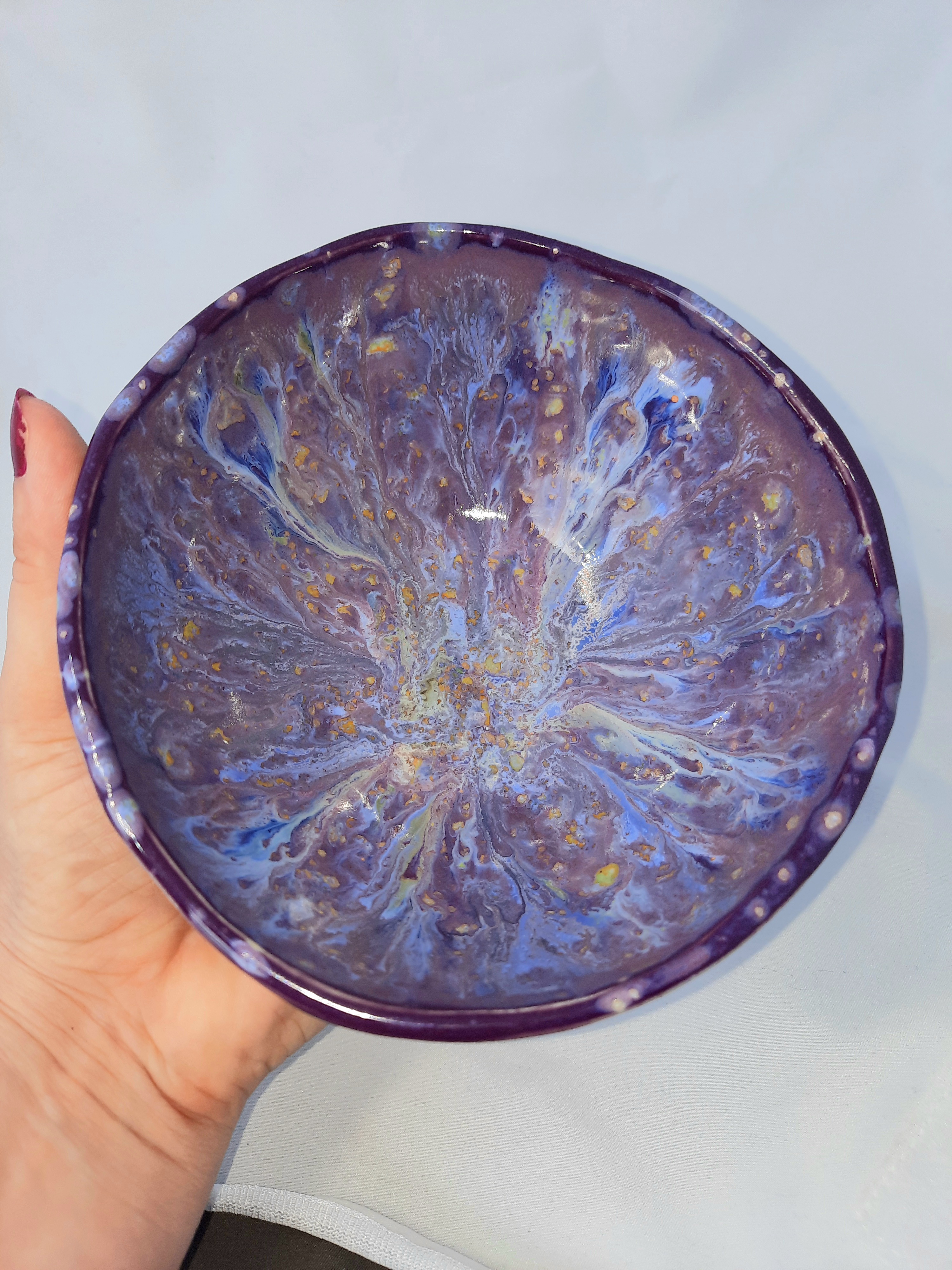 Purple Cosmos Bowl - Détail céramique - Daijobu Pottery