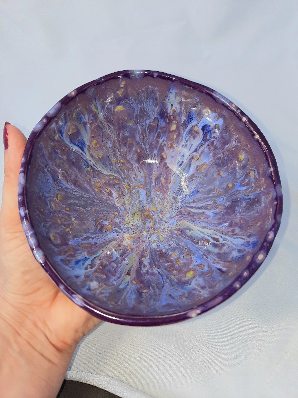 Purple Cosmos Bowl - Détail céramique - Daijobu Pottery