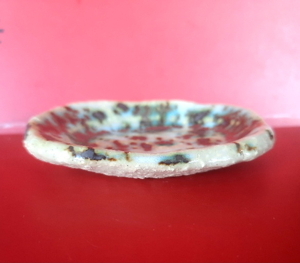 Green jasper mamezara long - Détail céramique - Daijobu Pottery